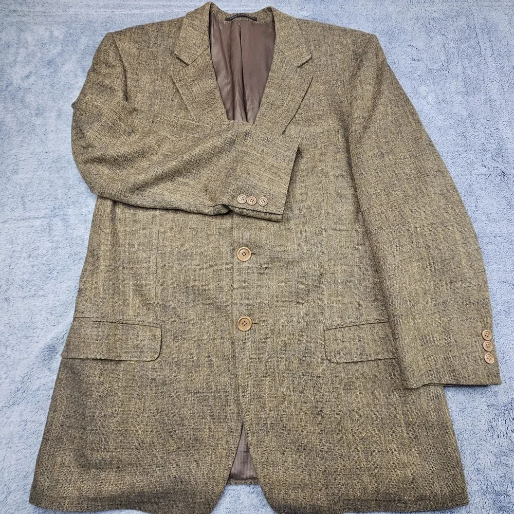 Ermenegildo Zegna Soft Blazer Men's 44R 100% Silk Sport Coat Jacket Italy Made